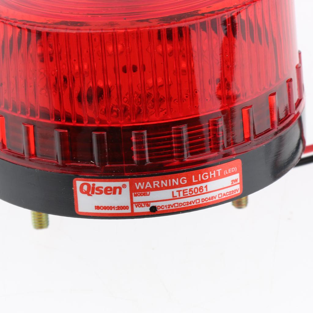 12V Flash Strobe / Always-On Warning Beacon Lights, Red