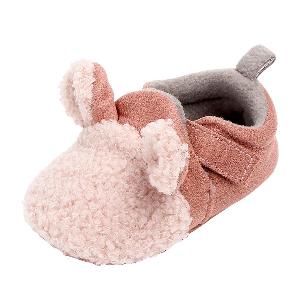 Baby Soft Sole Shoes Sneakers Winter Warm Boots Trainer 3-6Months Pink