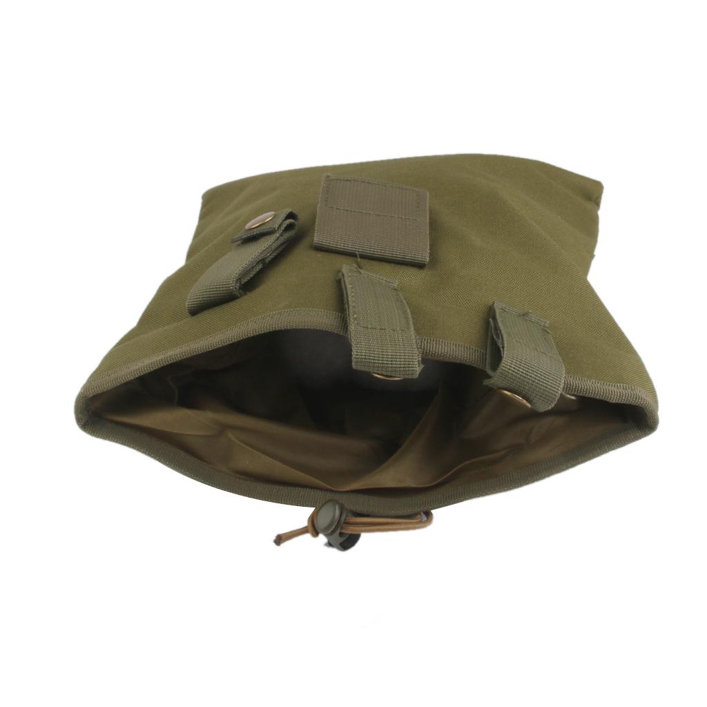 Nylon Molle Belt Tactical Magazine Dump Drop Utility Pouch Bag Army Green