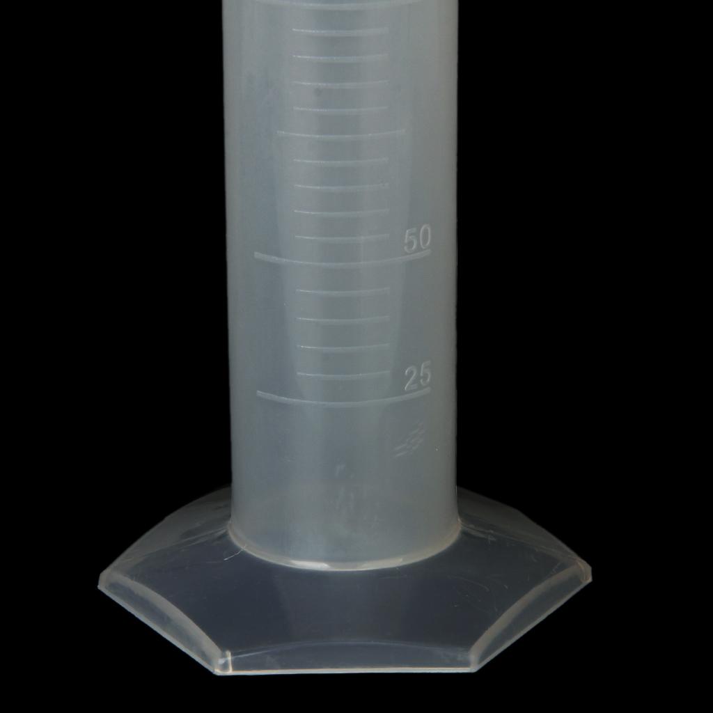 250ml 2.5ml Graduation Transparent Plastic Graduated Cylinder