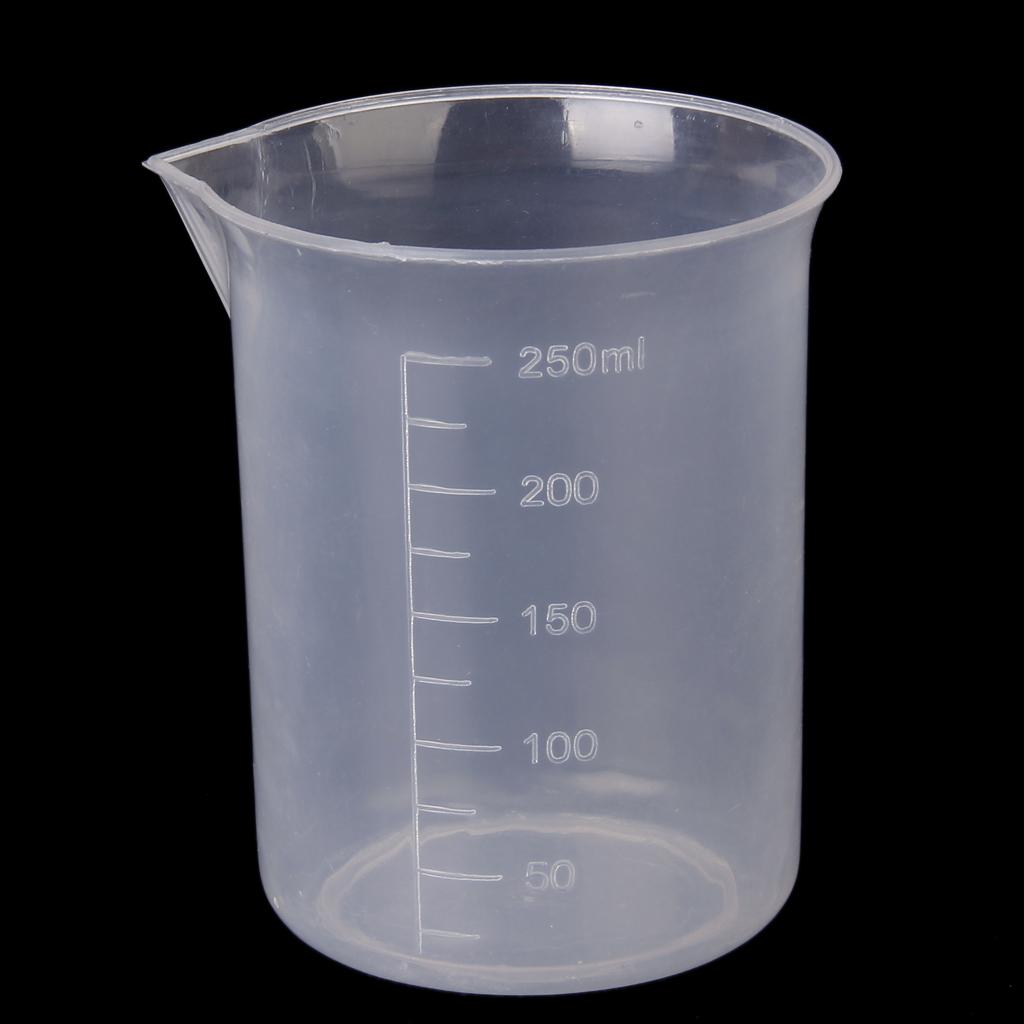 50ml-500ml Clear Graduated Beaker Measuring Cup Kitchen Lab Tool 250ml