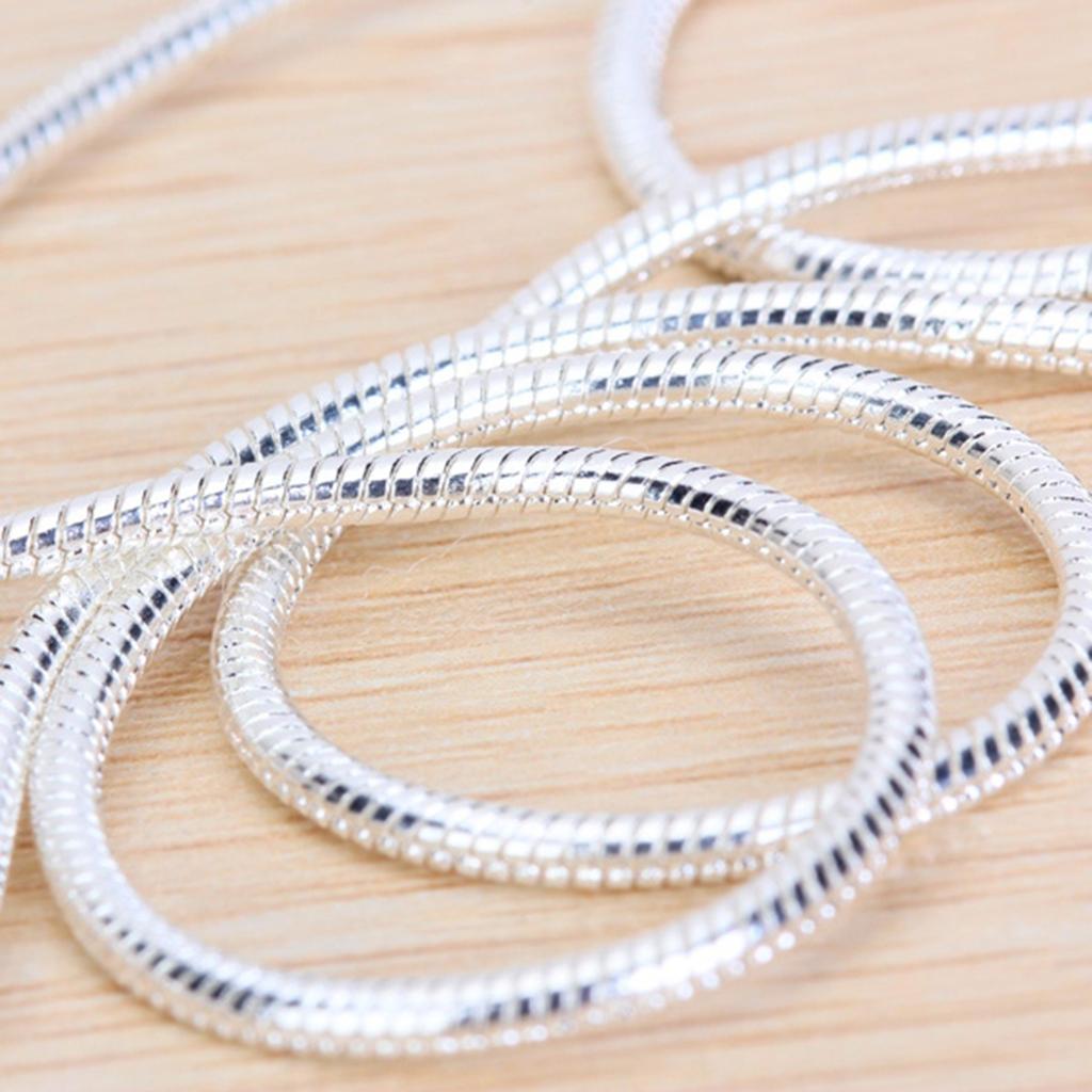 16.5 Inch Silver Snake Chain Necklace