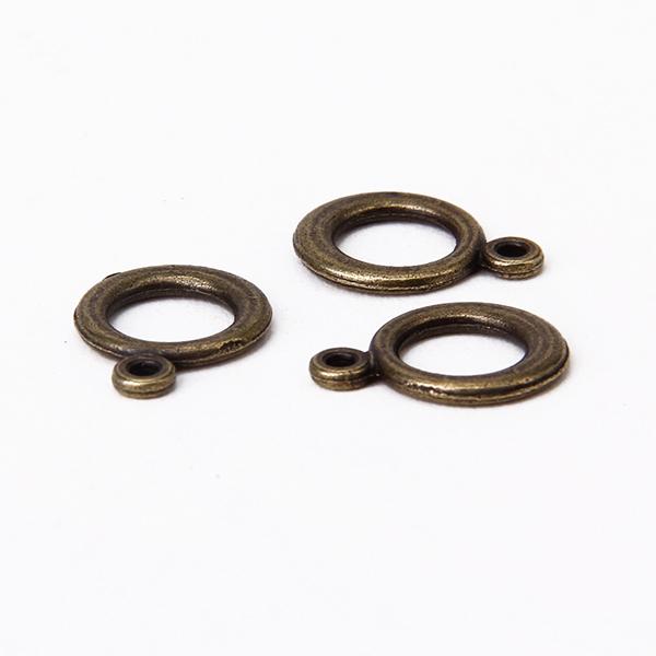 20 Sets Round Toggle Clasps Bronze