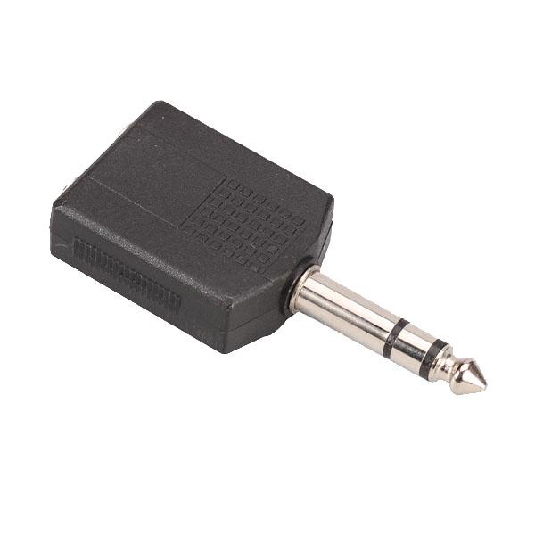 Mono Plug To 2 Mono Jack Adapter 6.35mm