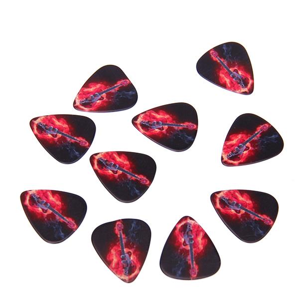 10pcs Flame Design Guitar Picks Plectrums 0.71mm