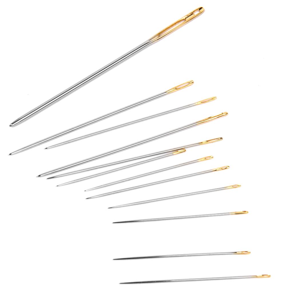 12Pcs Assorted Hand Sewing Needles Embroidery Mending Craft Quilting