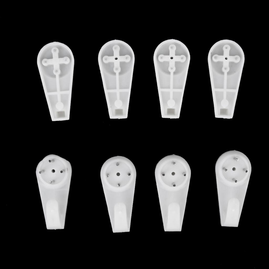 40pcs Invisible Seamless Hooks Wall Mount Picture Hanger White