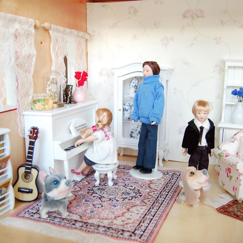1/12th Dolls House Mini Family Member Figures Doll Crafts in Exquisite Dress eBay
