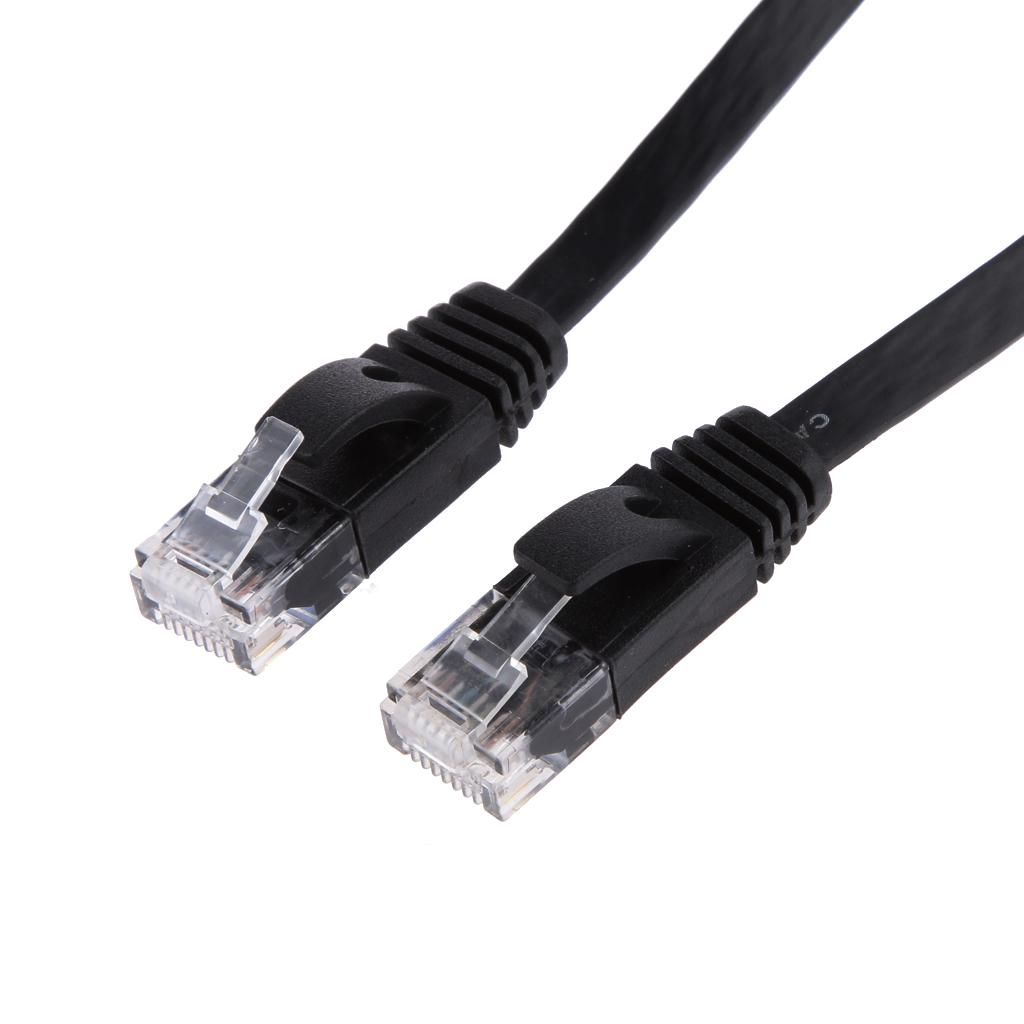 RJ45 CAT5 CAT5E CAT6 Ethernet Network LAN Cable Cord Lead Flat UTP Patch 8M