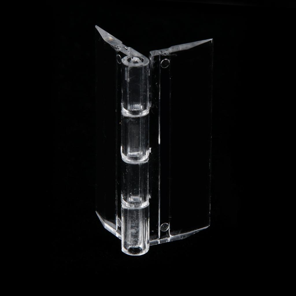 10pcs 45x38mm Clear Acrylic Plastic Folding Door Piano Plexiglass Hinges