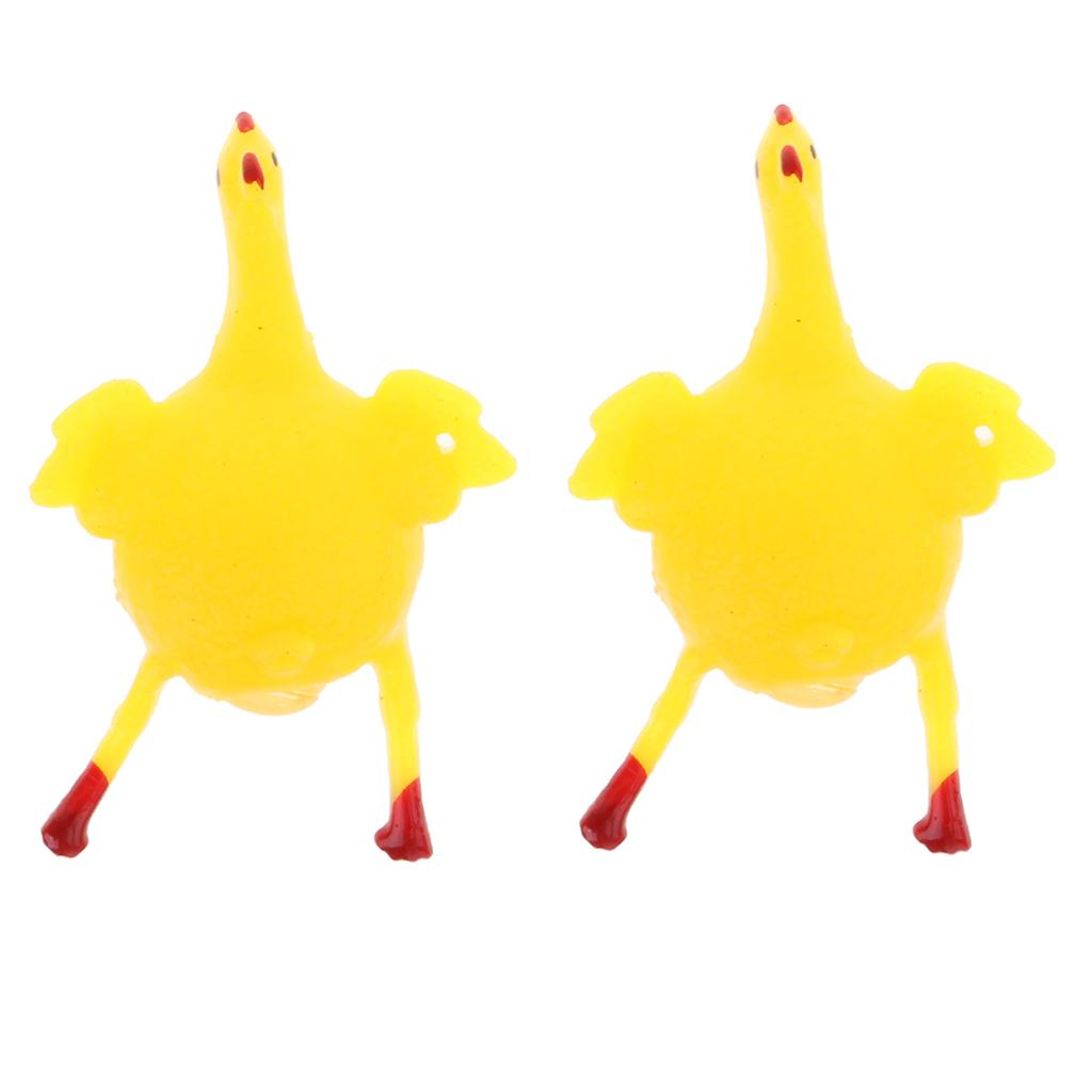 Cute Squishy Mini Animal Soft Silicone Toys Yellow Chicken 9.5x5.5x3.5cm