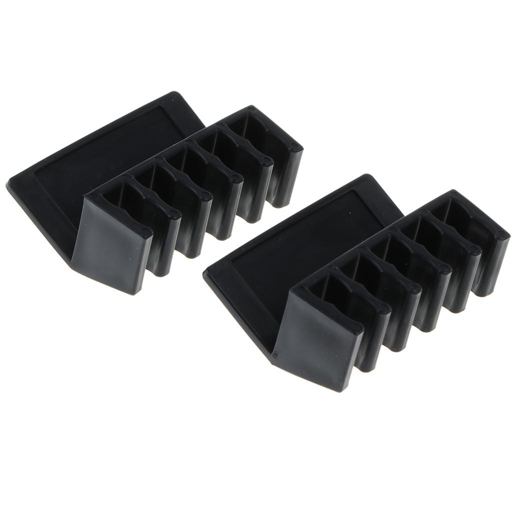 2 Pcs Self-adhesive Cable Clips Holder Desktop Cable Winder Organizer  Black