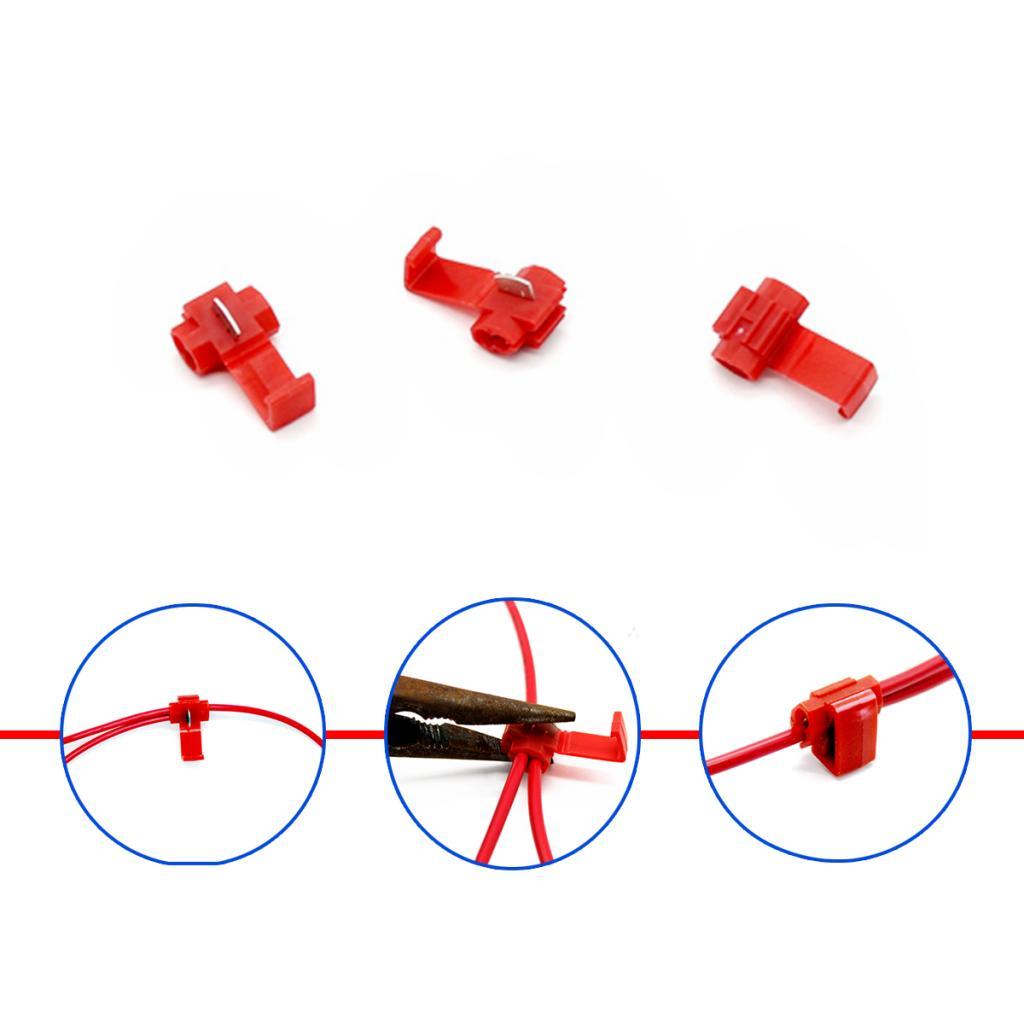 4x50Pieces Electrical Quick Splice 16-22AWG Wire Cable Connector Lock Terminal