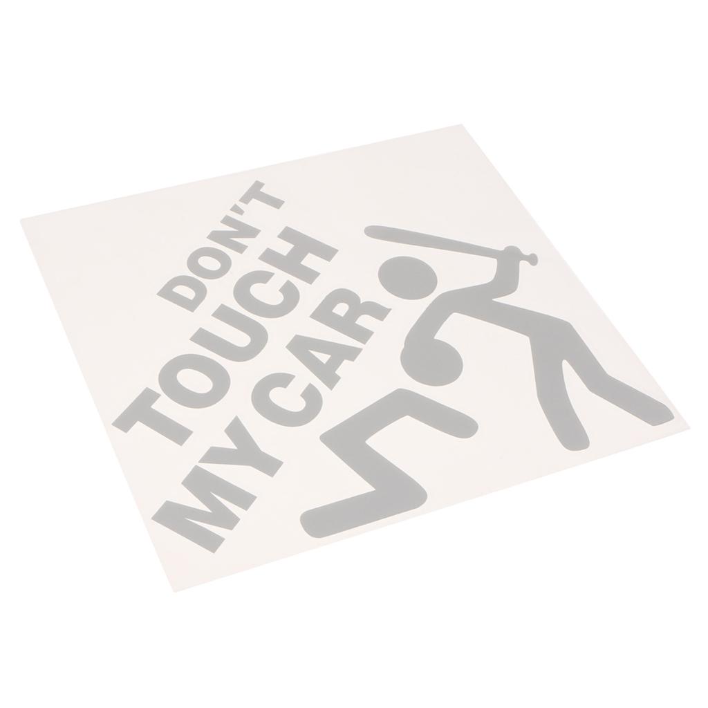 Car Bumper Window Vinyl Decal Sticker ''DON'T TOUCH MY CAR'' Graphic White