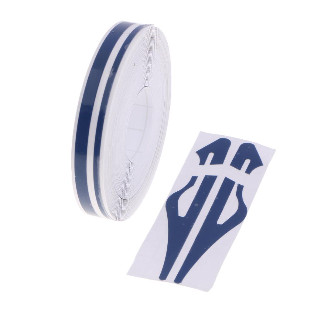 Brooches Stripe Tape Vinyl Decal Car Stickers Steamline Dual Line Blue