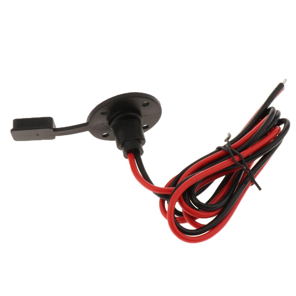 Weatherproof SAE Socket Sidewall Port Waterproof Quick Connect Panel Mount 