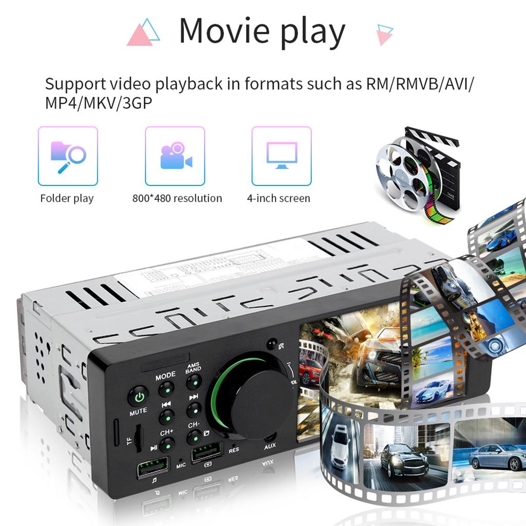 4 '' Car 1 Din MP5 Player Bluetooth Stereo Radio FM with USB Charging 7805