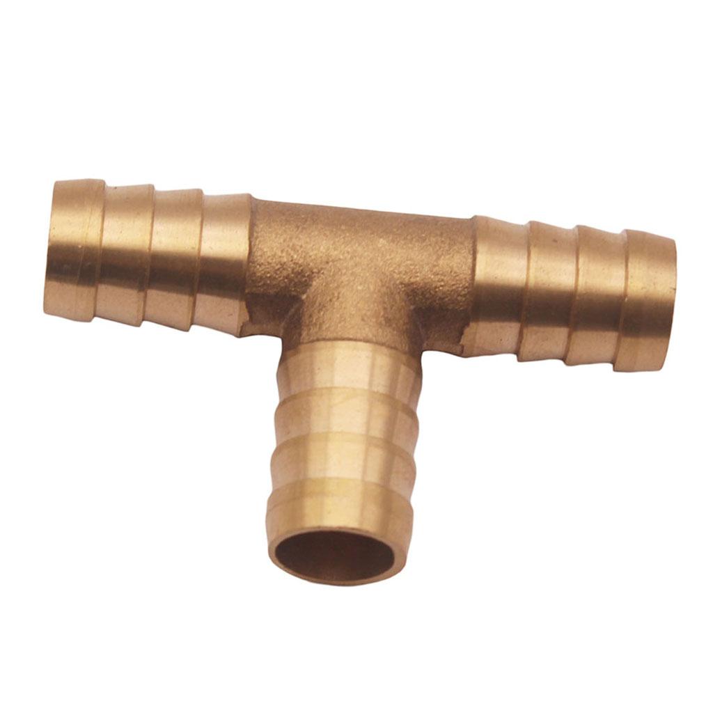 1/2" 12mm CAR HOSE BARB TEE Brass Pipe 3 WAY T Fitting Thread Gas Fuel Water
