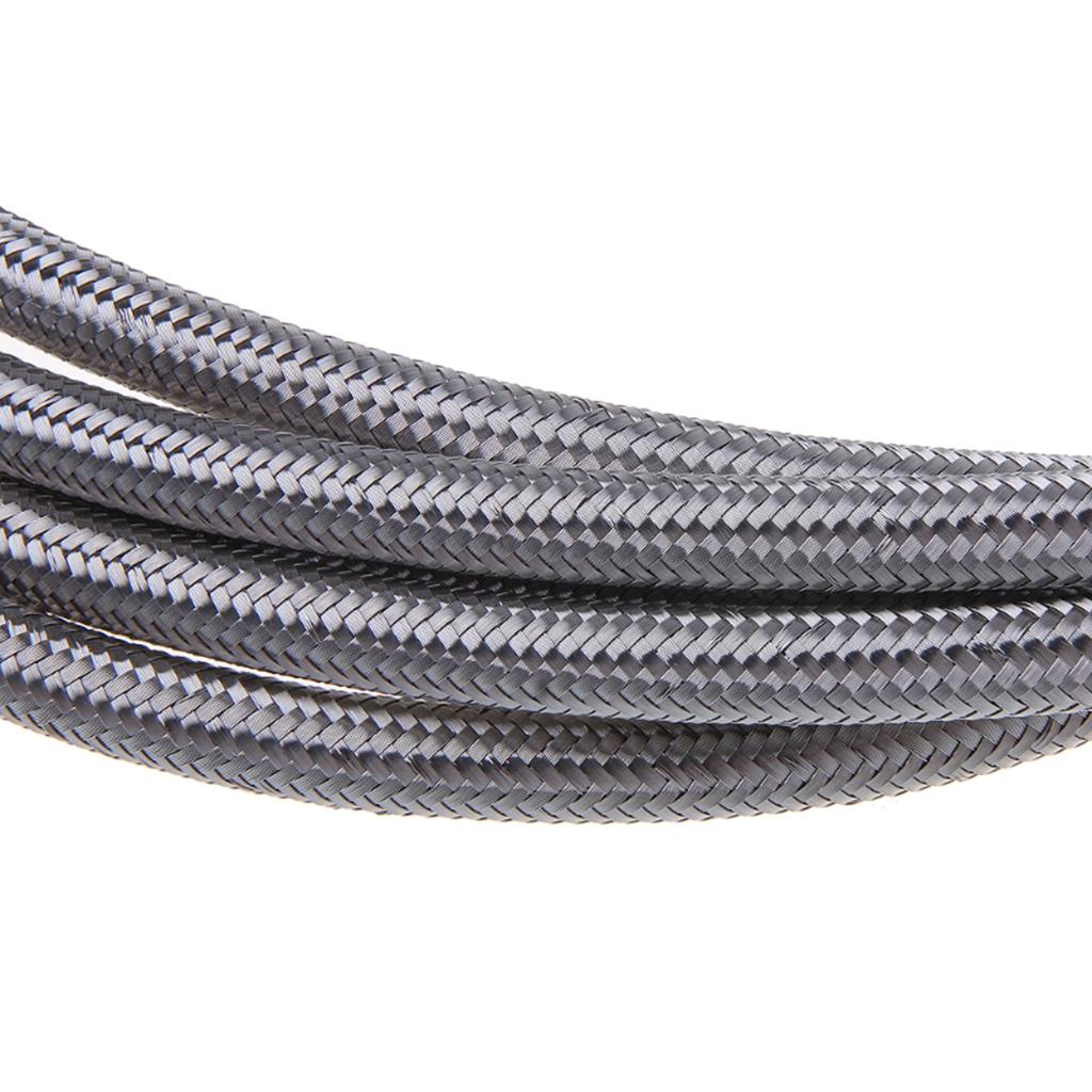 Braided Fuel Hose Line Stainless Steel 1meter_AN4