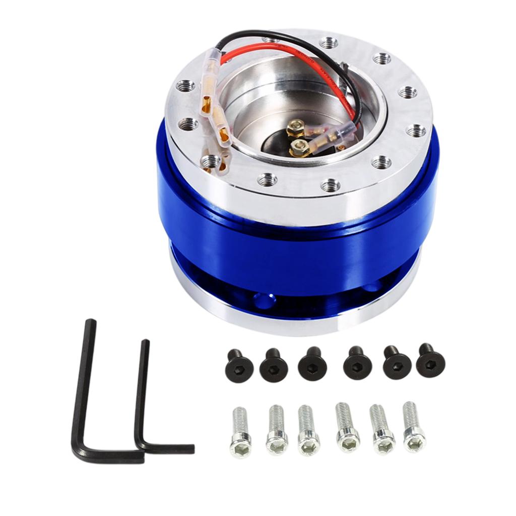 Universal Steering Wheel Hub Adapter Metal Replacement Parts Accessories Blue 