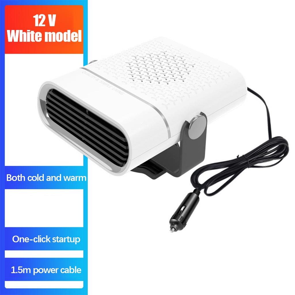 Car Heater Portable Electronic Auto Heater Fan  12V White 