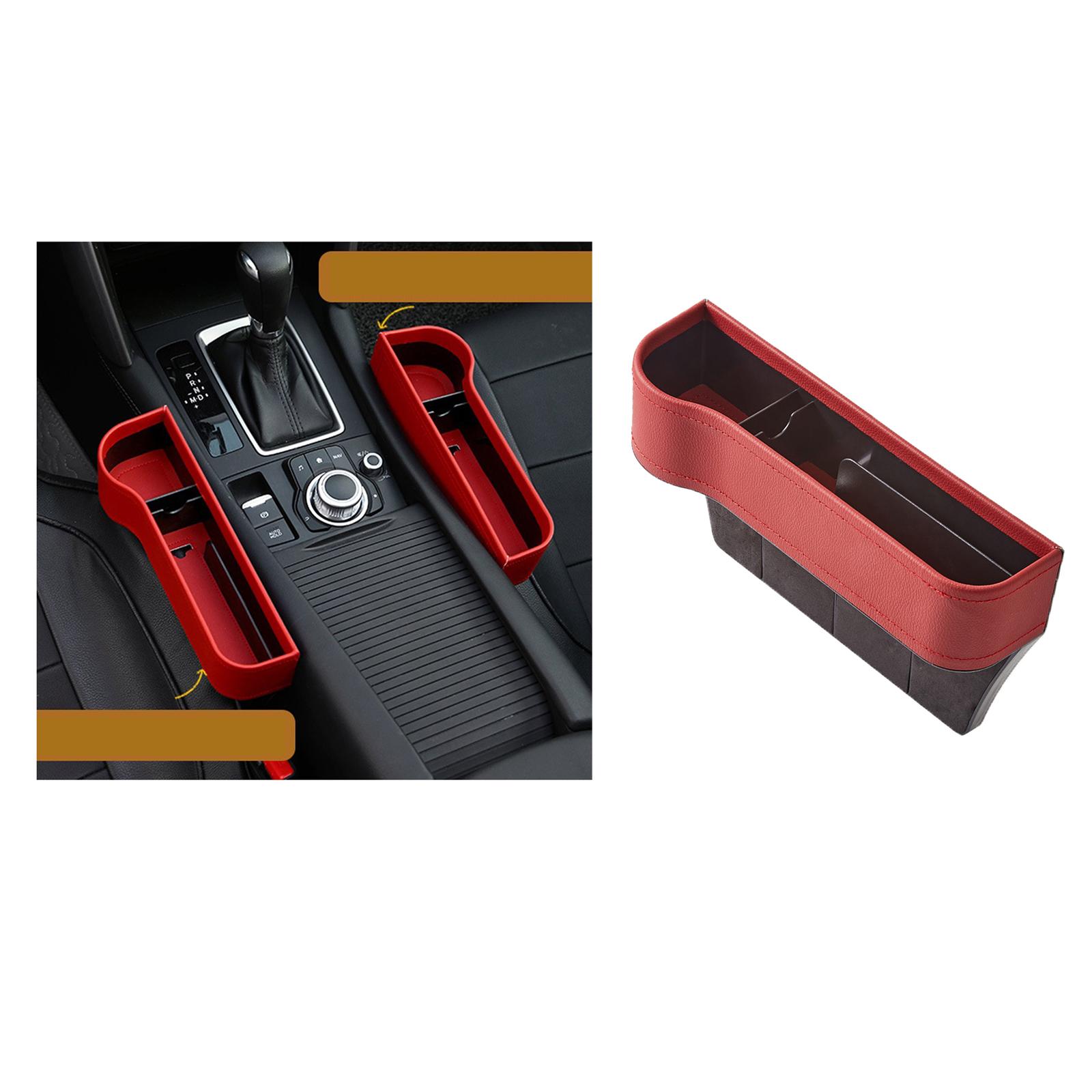 Car Seat Organizer Accessories Leak Proof Fits for Sunglasses Wallet Keys Red