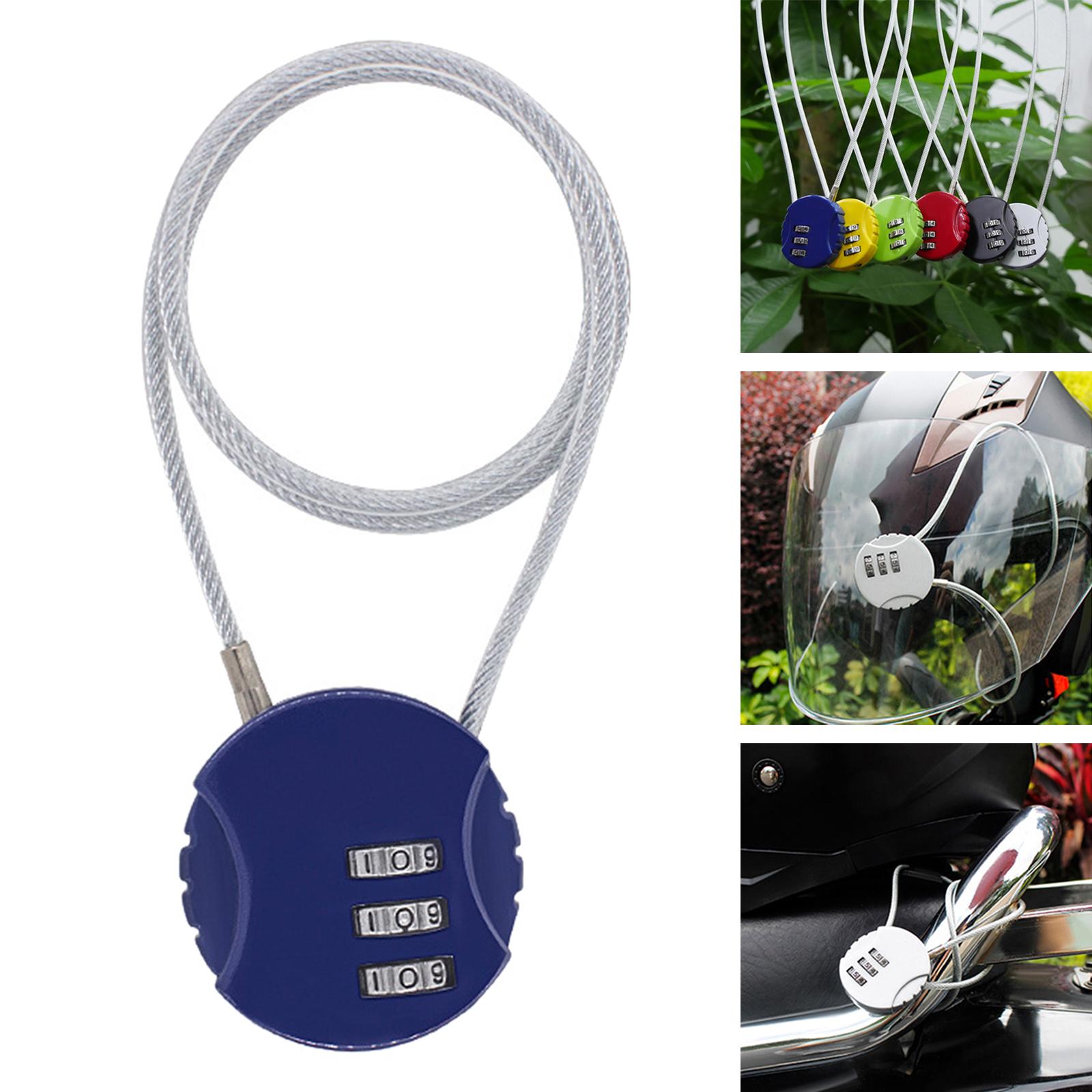 2xMotorcycle Helmet Lock Cycling lock Universal mini Backpack Blue