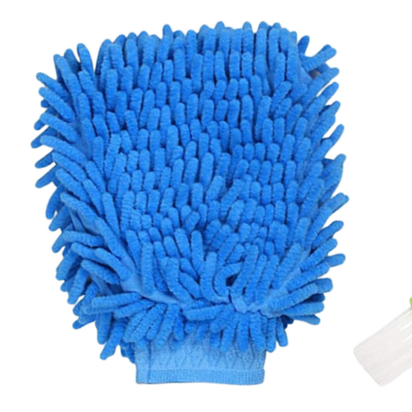 7 pieces Car Detailing Brush Interior Cleaning Kit Accessories Blue Gloves 