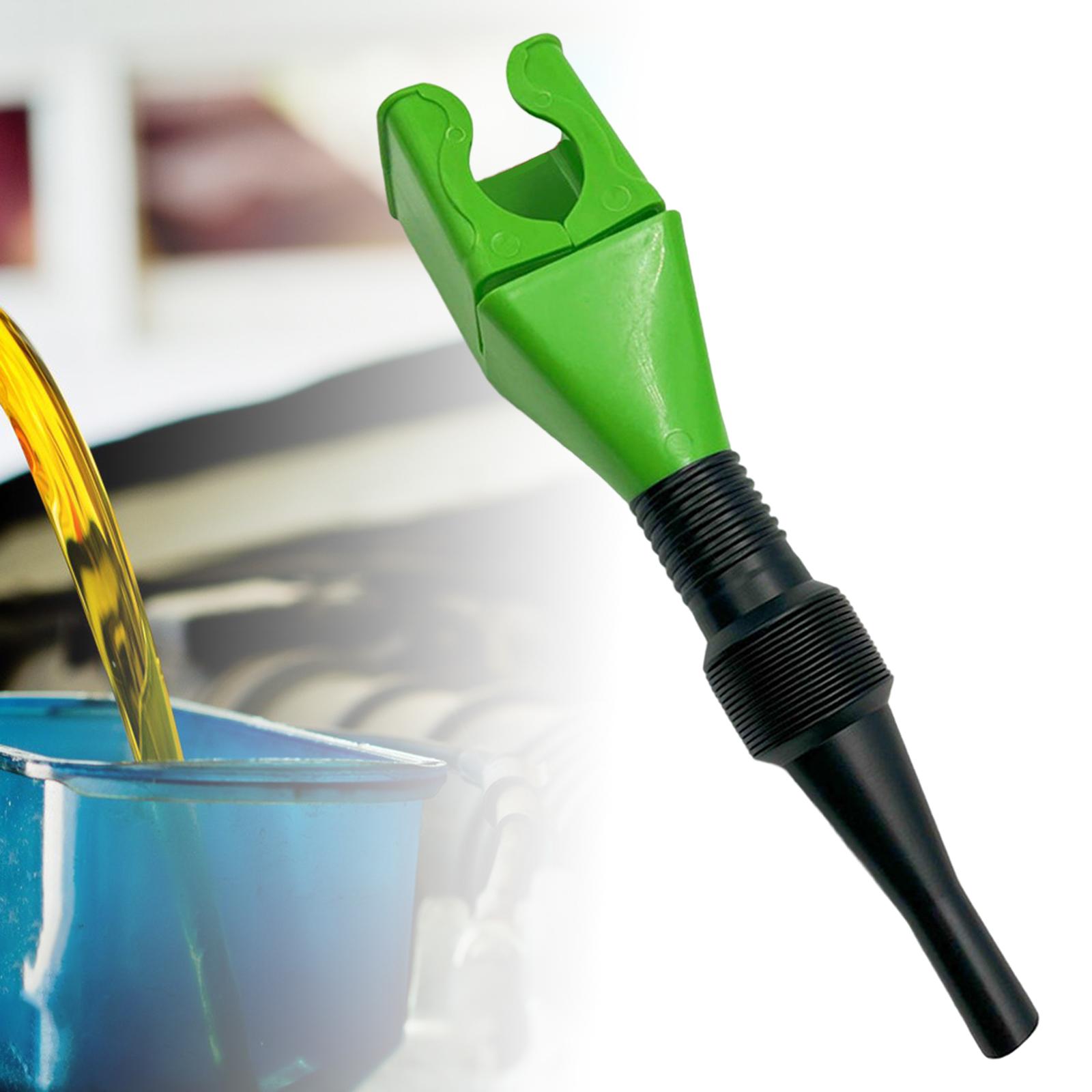 Flexible Fuel Funnel Gasoline Funnels Portable for Liquid Green