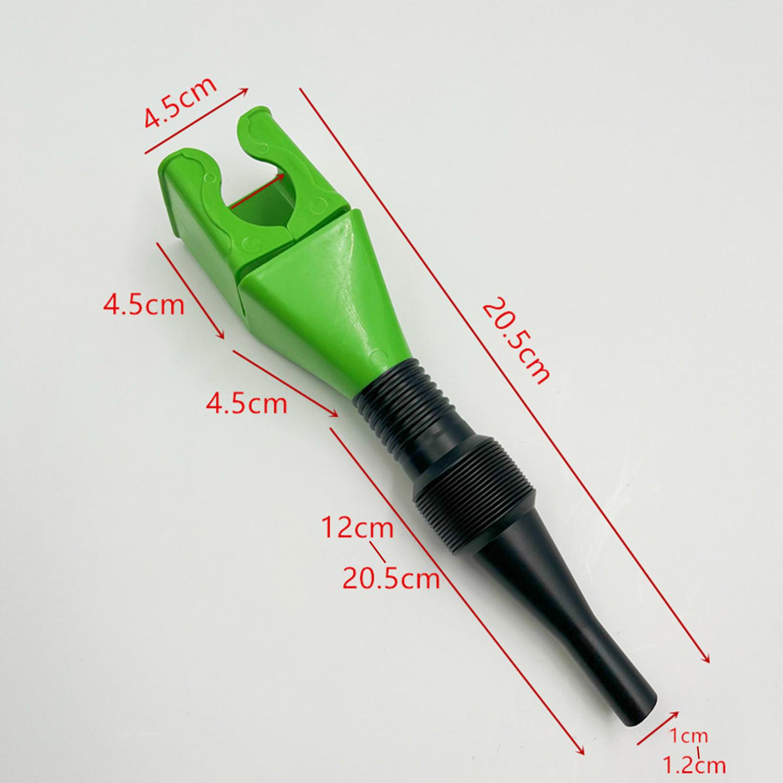 3xFlexible Fuel Funnel Gasoline Funnels Portable for Liquid Green