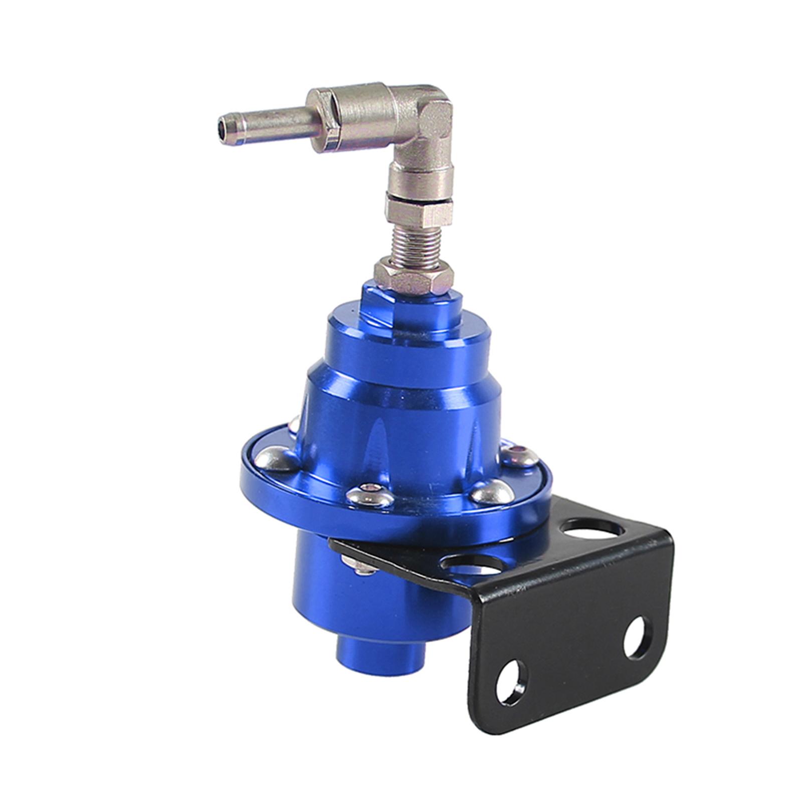 Adjustable Fuel Pressure Regulator with Gauge High Performance Blue