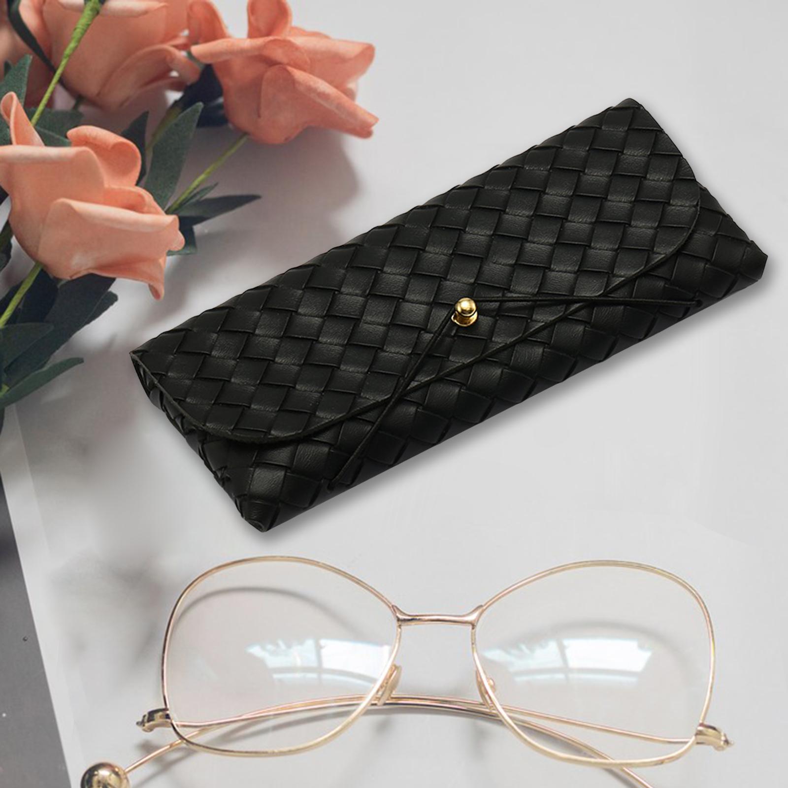 PU Leather Glasses Case Soft Storage Bag Portable Large Travel Eyeglass Case Style C 
