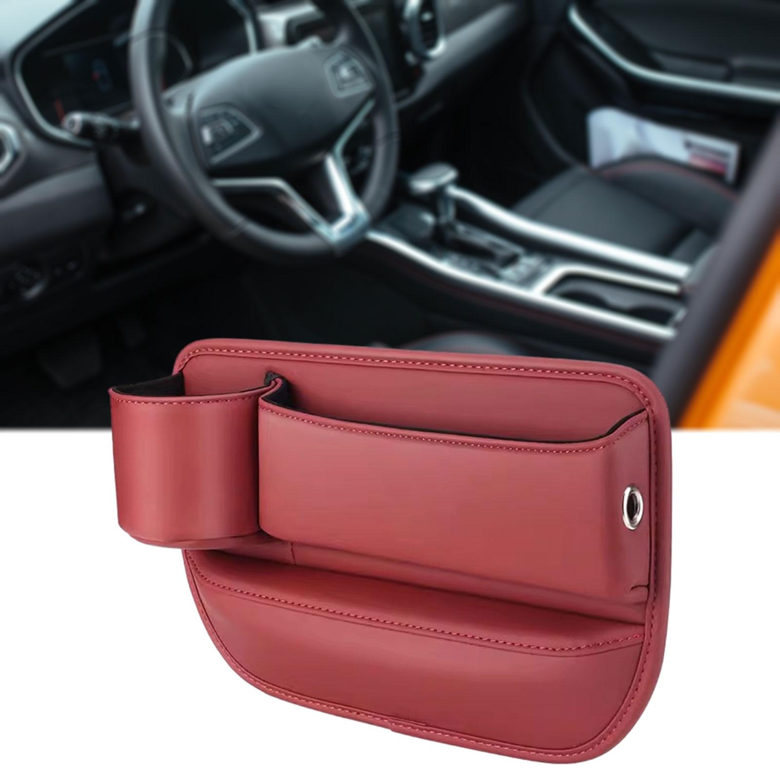 Car Seat Gap Organizer Car Seat Crevice Storage Box for Cellphones Pens Red Main Driver