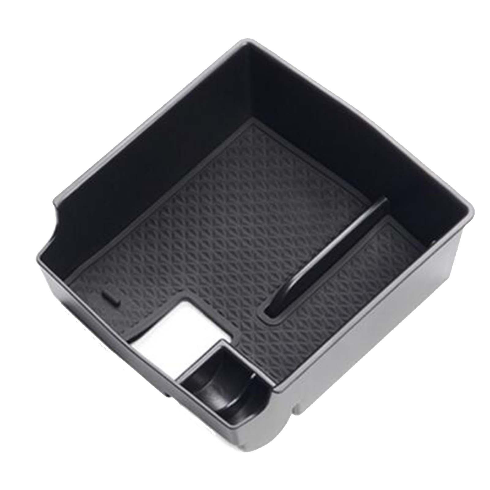 Car Armrest Organizer 16x16x6cm Black Durable Center Console Organizer Tray