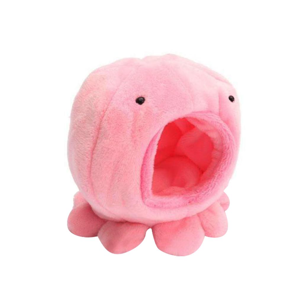 Octopus Shape Rat Hamster Bird Squirrel Warm Soft Bed Pet Toy House Pink