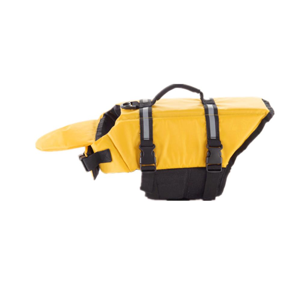 Dog Puppy Preservers Reflective Safety Swimming Vests Life Jacket Yellow M