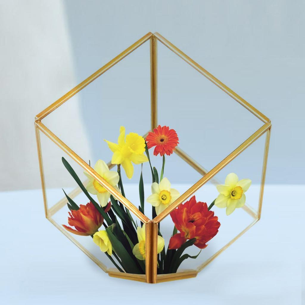 Geometrische Glasvase Blumentopf Kerzenständer ... Geometrische Glasvase Blumentopf Kerzenständer ...