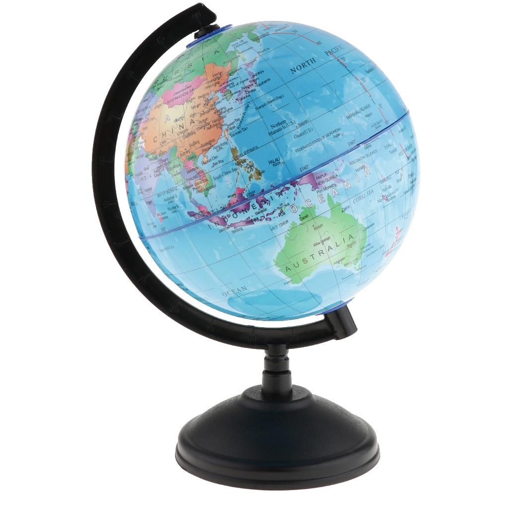14cm World Globe English Naitonal Maps Educational Geography Kids Toy Blue