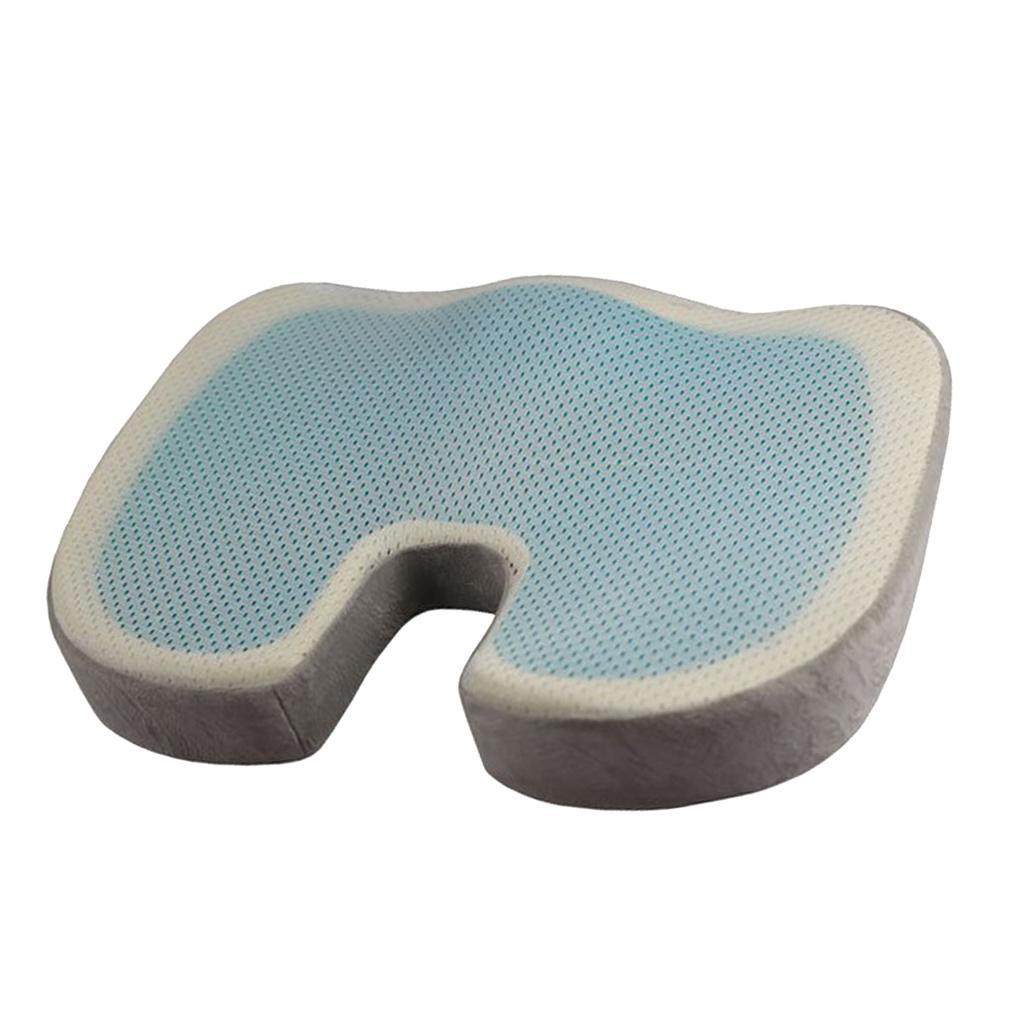 Seat Cushion Memory Foam Gel Pad Car Chair Back Pain Orthopedic Comfort