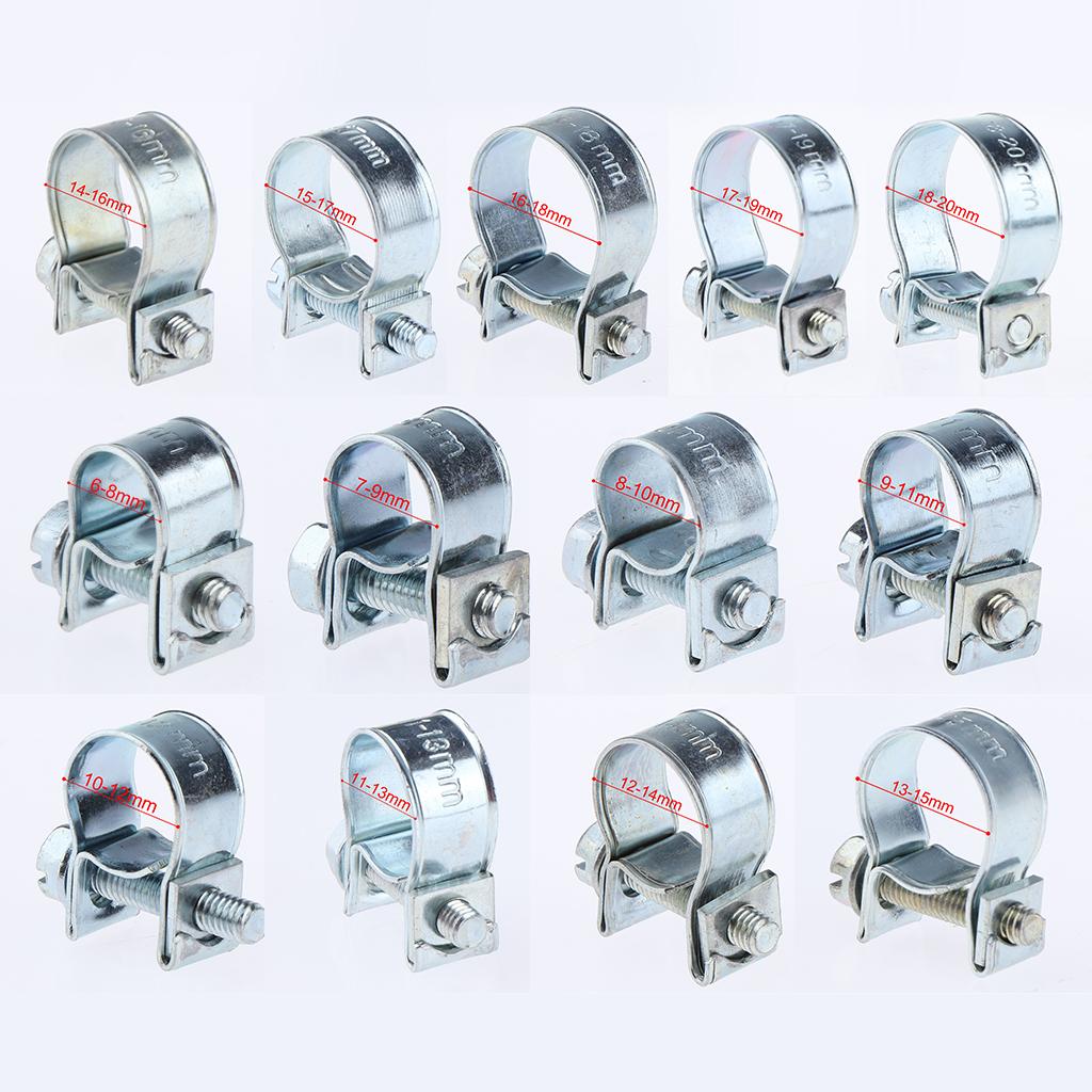 10x Hose Clamps Fuel Line Clips Clamp for Diesel Petrol Pipe  Ø 6 - 8mm