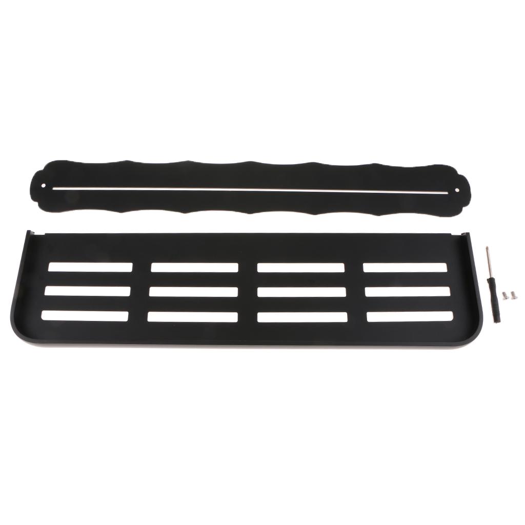 Wall Mounted Bathroom Shelf  Adhesive Storage Rack Black-50cm