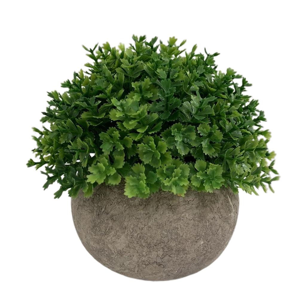 Mini Simulation Flower Bonsai Tree Mini Artificial Leaves Plant with Pot  1