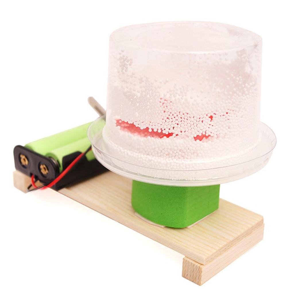 Wood DIY Electric Snow Technology Model Kit Physical Science Experiment Toy