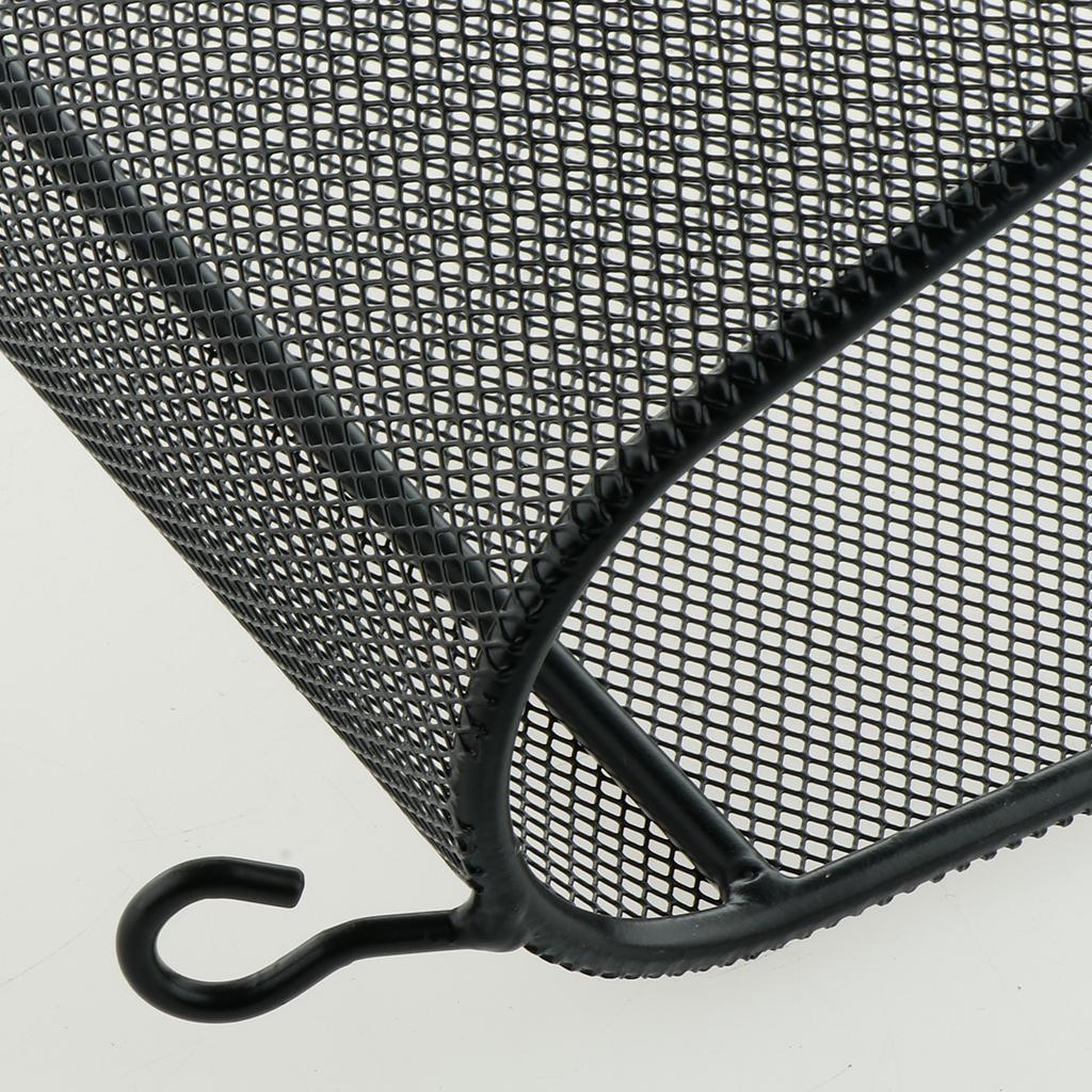 6xWall Mounted Magazine Book Newspaper Rack Fruit Storage Basket Black