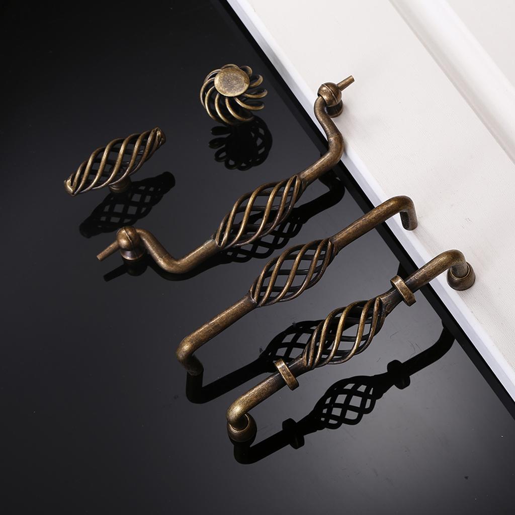 Birdcage Metal Furniture Door Knob Cabinet Handle Pull K