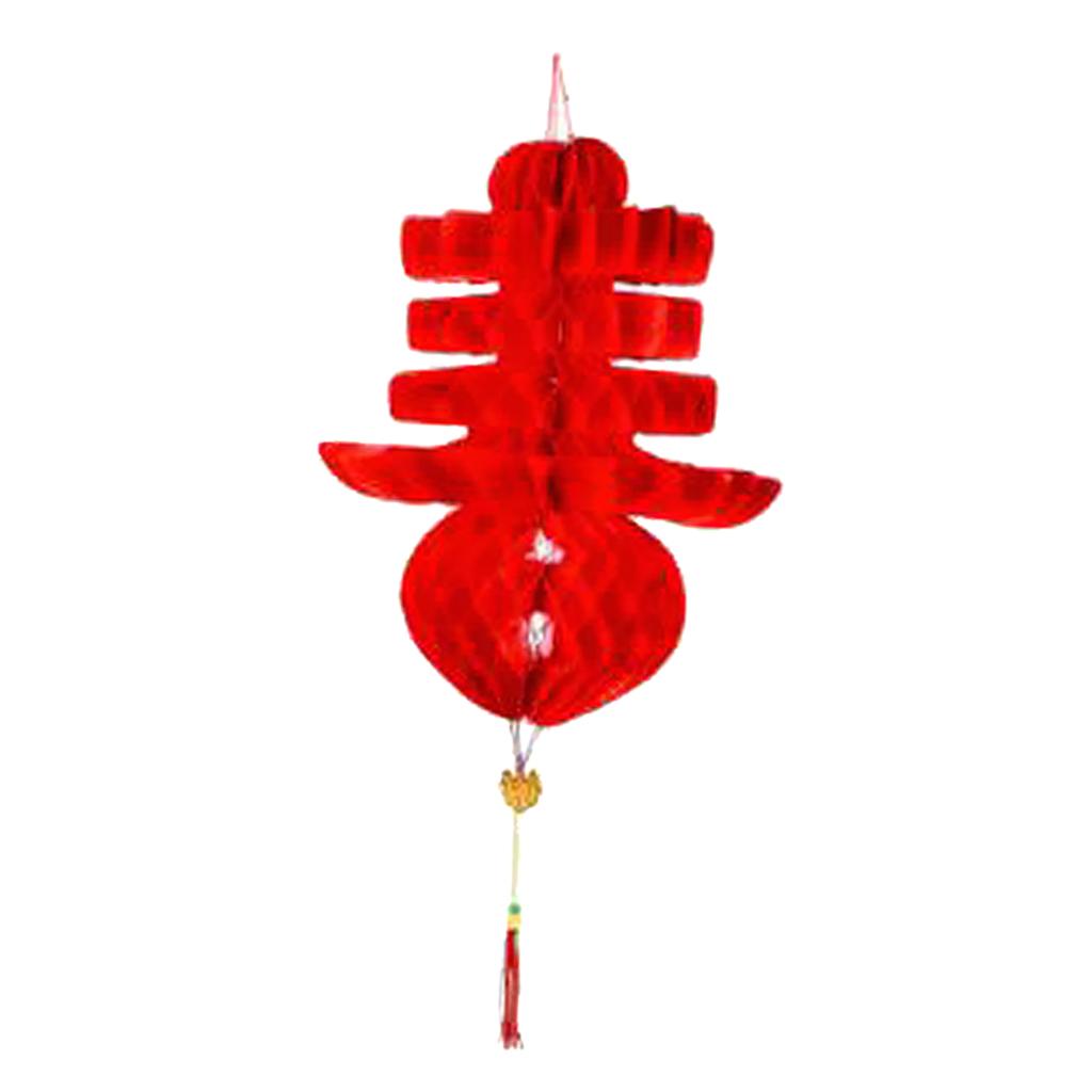 10x Hanging Chinese Red Paper Lantern For New Year Festival Decoration H