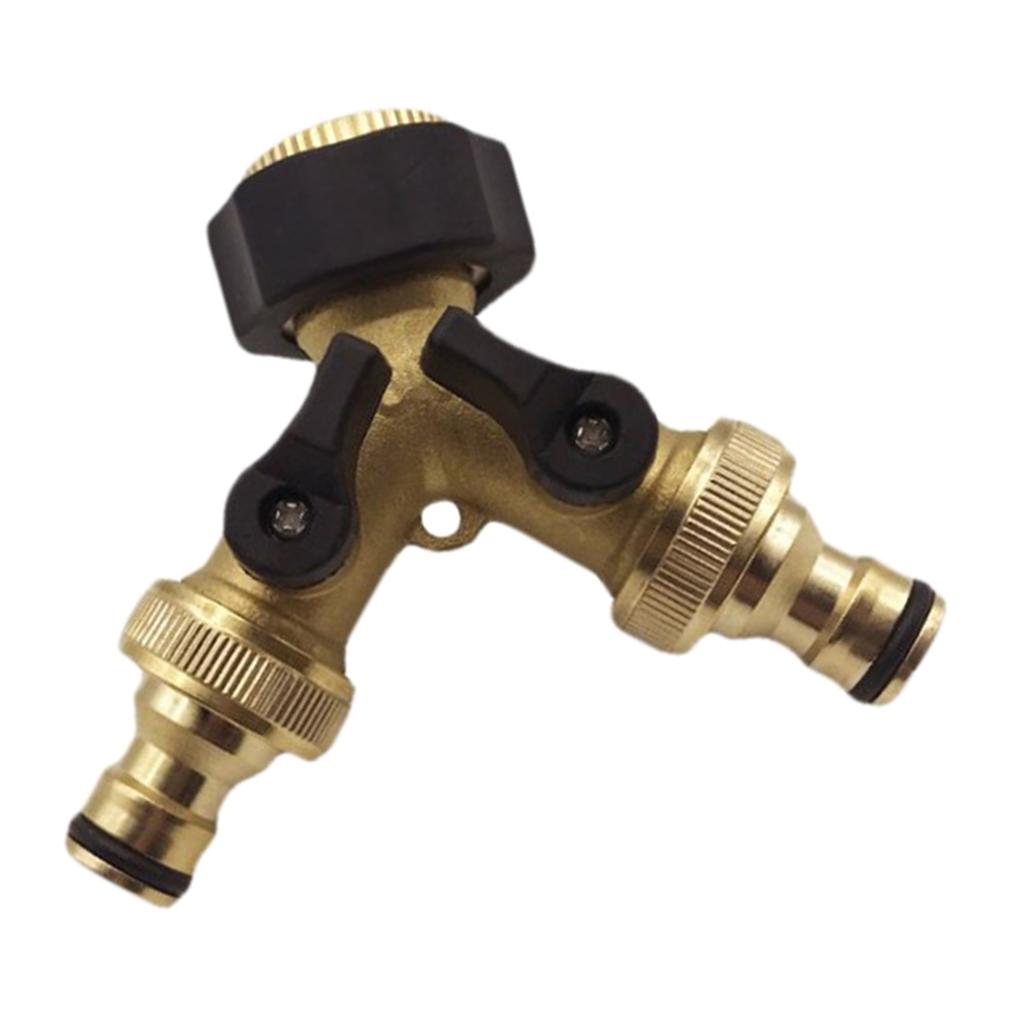 Brass Splitter 2-Way Y Brass Hose Connectors Y Shape 3/4 Hose Connector