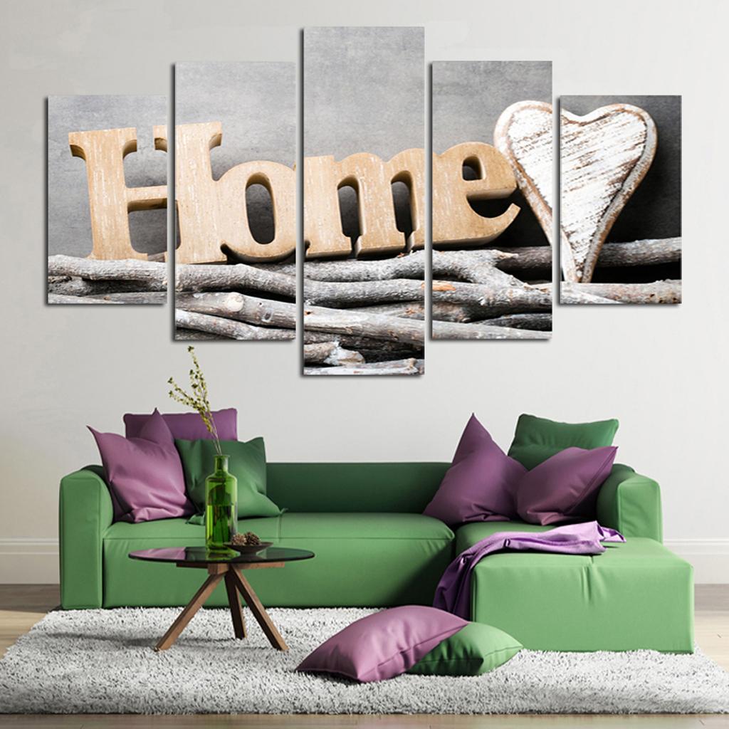 Details About 5set Hd Framed Prints Modern Abstract Canvas Oil Painting Living Room Decor