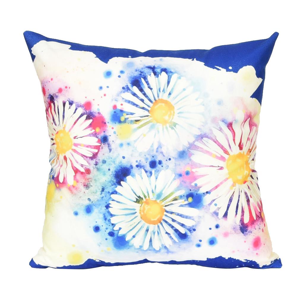 Square Flower Patterns Velvet Pillowcase Cushion Cover Slipcover 18x18"  01