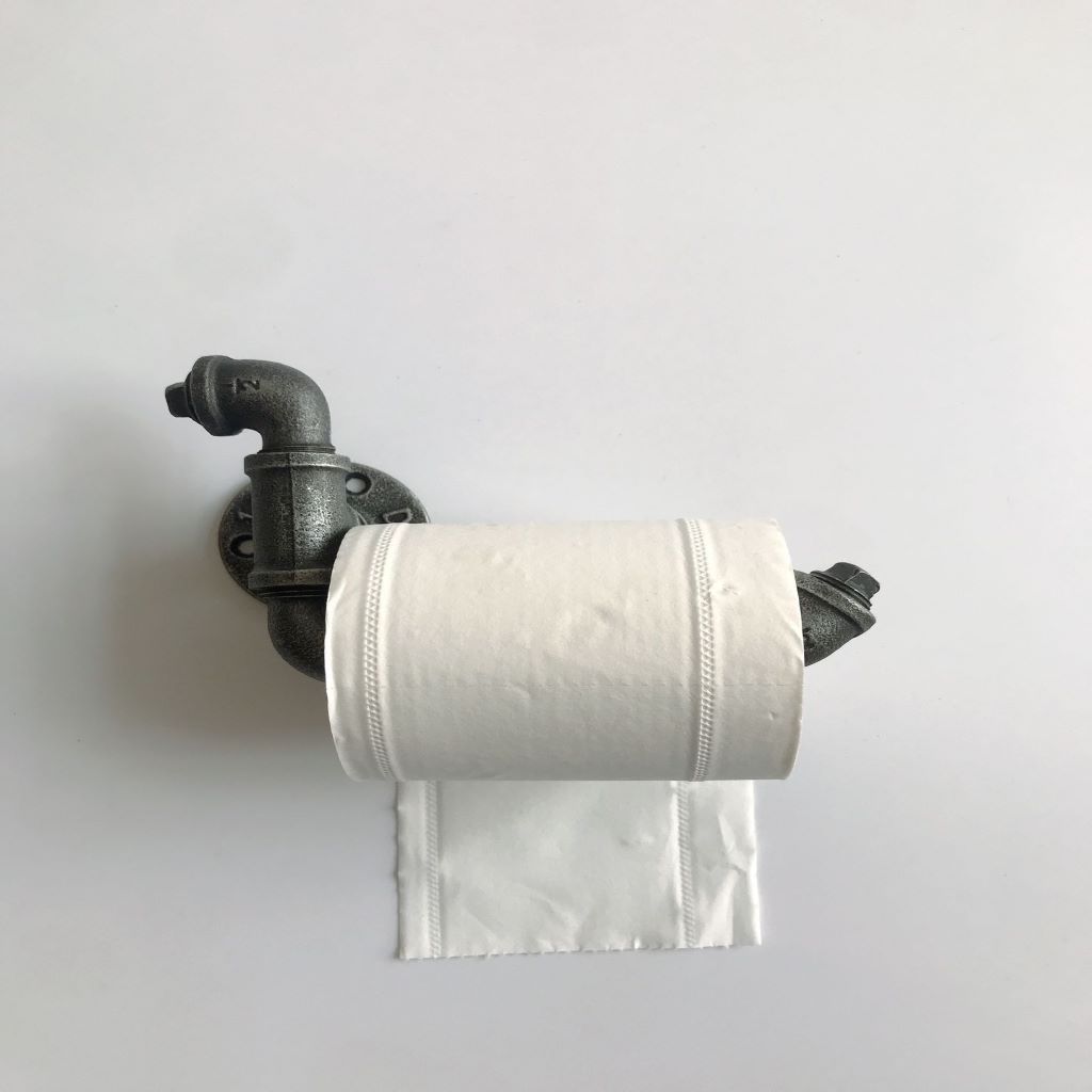  Wall Mount Metal Bathroom Hardware Towel Paper Holder Storage Shelf Towel Holder
